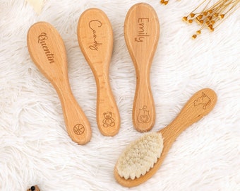 Personalized Baby Hair Brush for Baby, Wooden Hair Brush, Keepsake Gift, Gift For Kid, Baby Birthday Gift, Newborn Gift, Baby Shower Gift