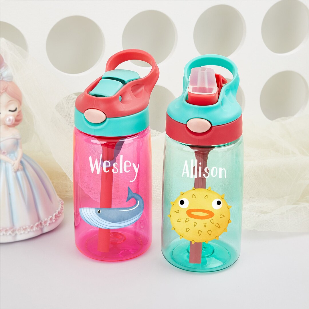 Custom Kids Water Bottle, Whale Water Bottle, Back to School Gift ...