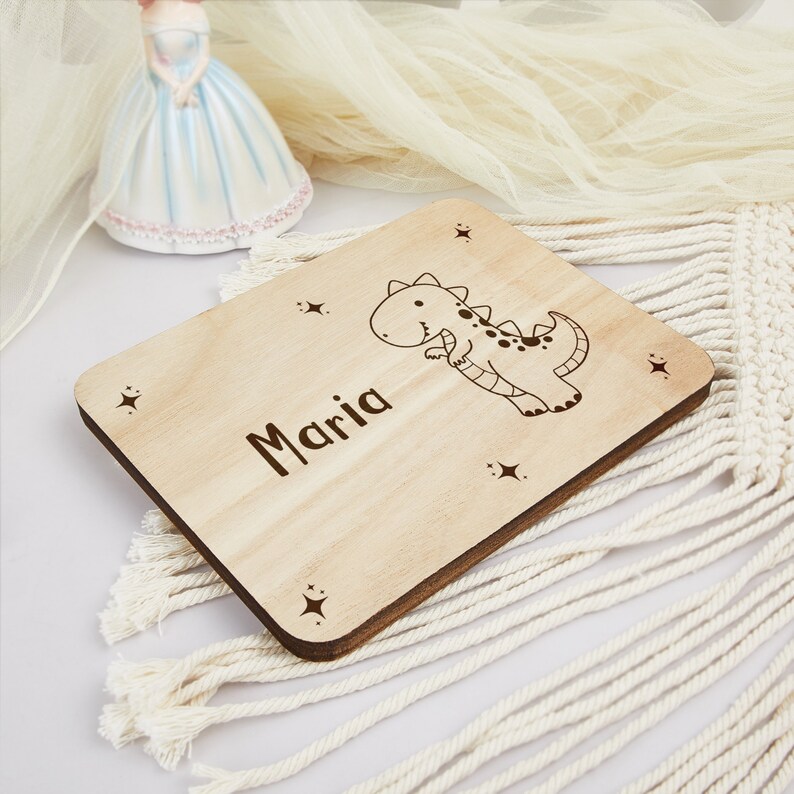 Personalized Lion Breakfast Board, Kids Breakfast Board With Name & Animal, Engraved Wooden Board, Baby Boy Breakfast Board, Birthday Gifts image 4