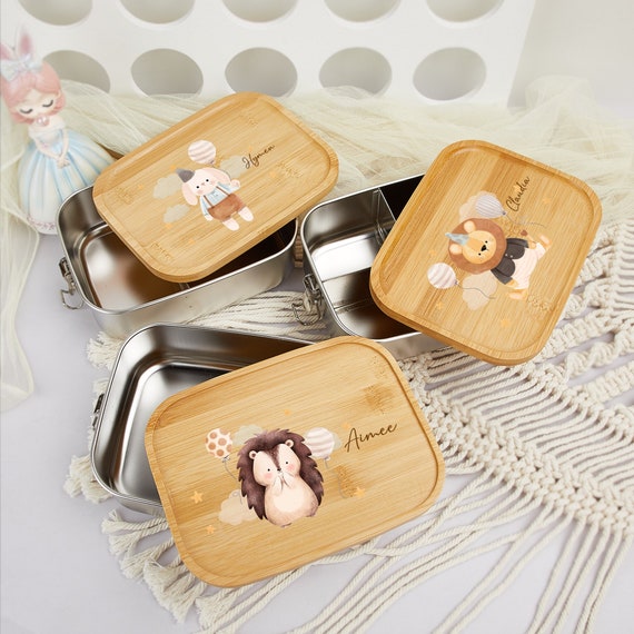 Snack Box for Kids, Personalized Lunch Box With Animal Baby Lion