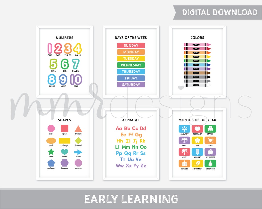 Printable Early Learning Resources Instant Digital Download PDF and ...