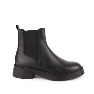 Genuine Leather Women&#39;s Boots, Women&#39;s Genuine Leather Black Elastic Boots, New Season Boots 353