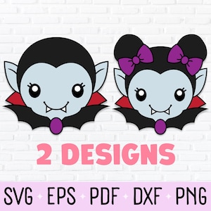 Passende Vampire Boy und Girl Halloween SVG, PNG, Clipart und Laser Cut Datei für Cricut, Silhouette, Brother ScanNCut, Glowforge und xTool