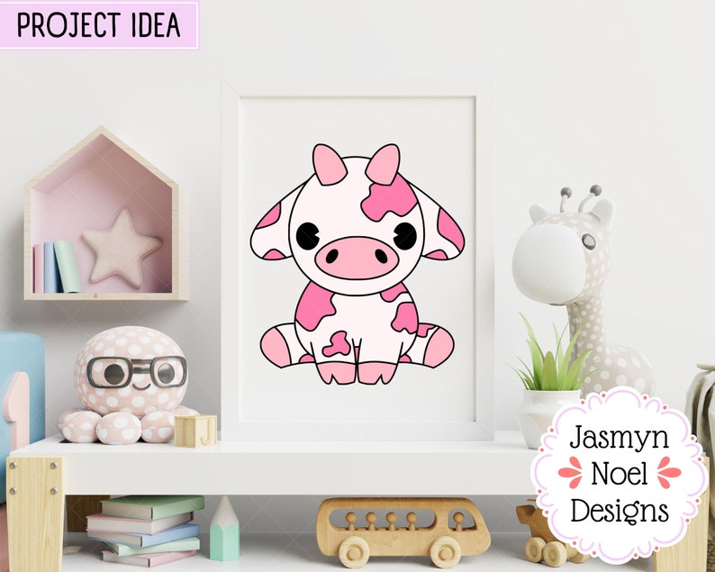 Strawberry Cow SVG Pink Cow Clipart Cute Cow PNG Baby Etsy Denmark