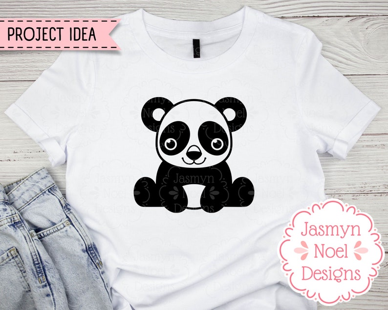 Cute Panda Bear Outline Clipart PNG &amp; SVG Cut File Design - Etsy