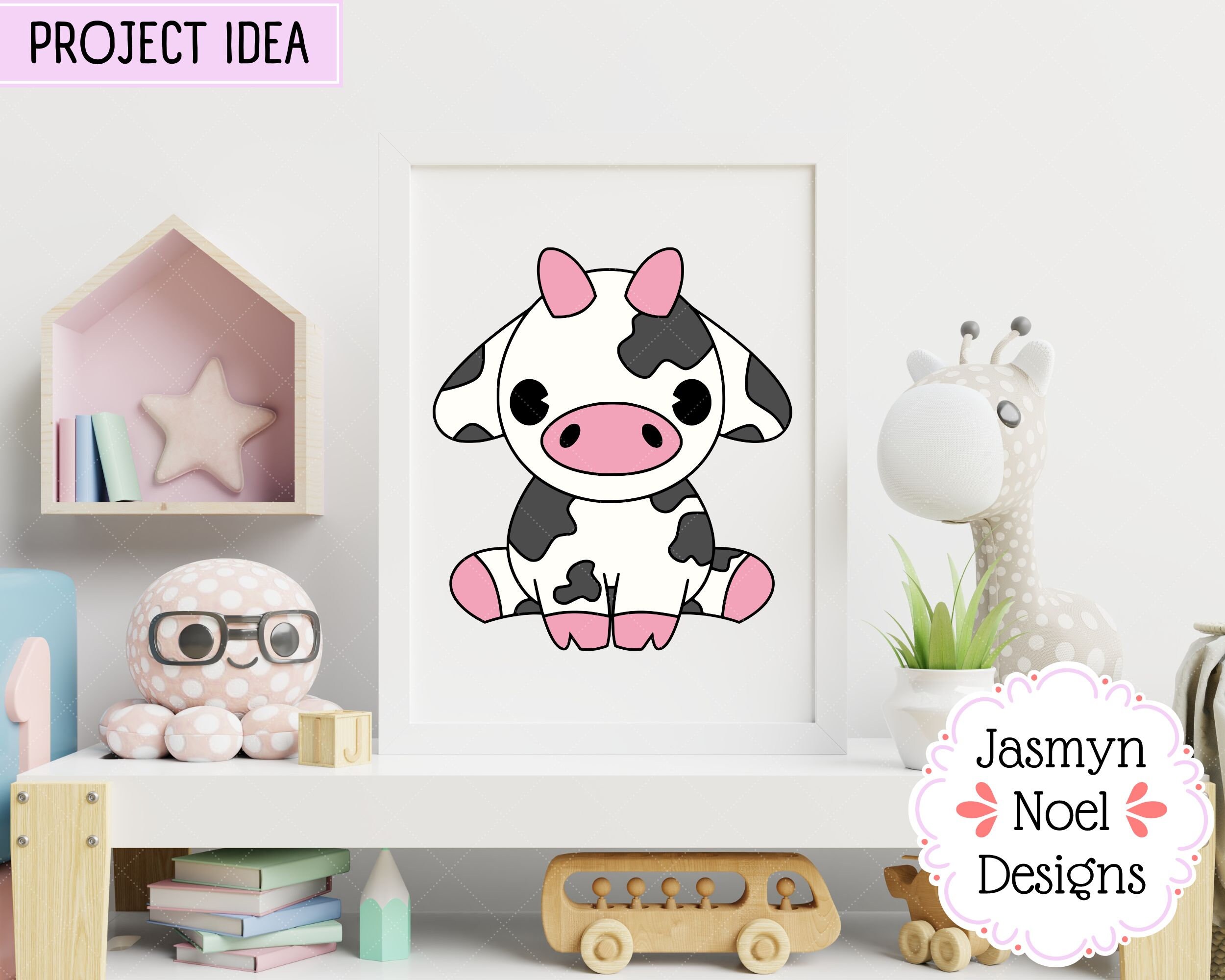 Cute Cartoon Baby Cow Clipart PNG SVG & Laser Cut File - Etsy Canada
