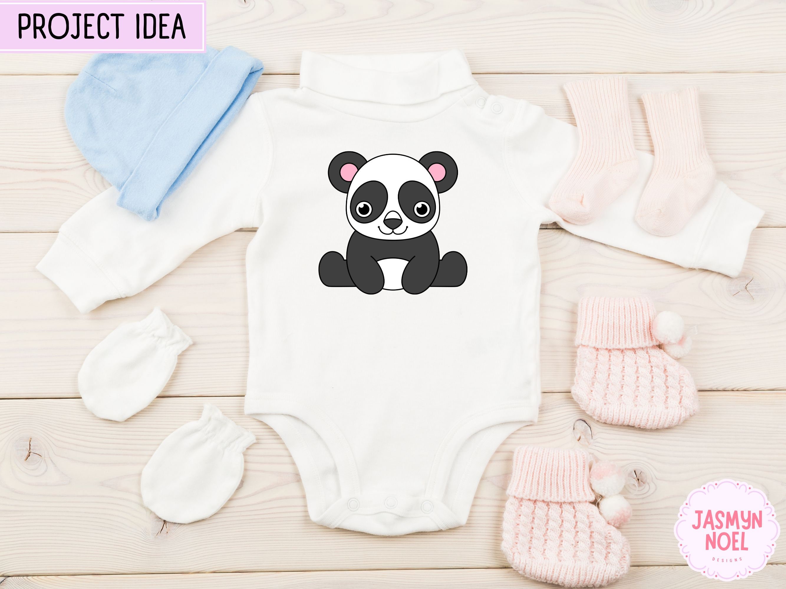 Cute Baby Panda Bear Clipart PNG & SVG Cut File Design - Etsy
