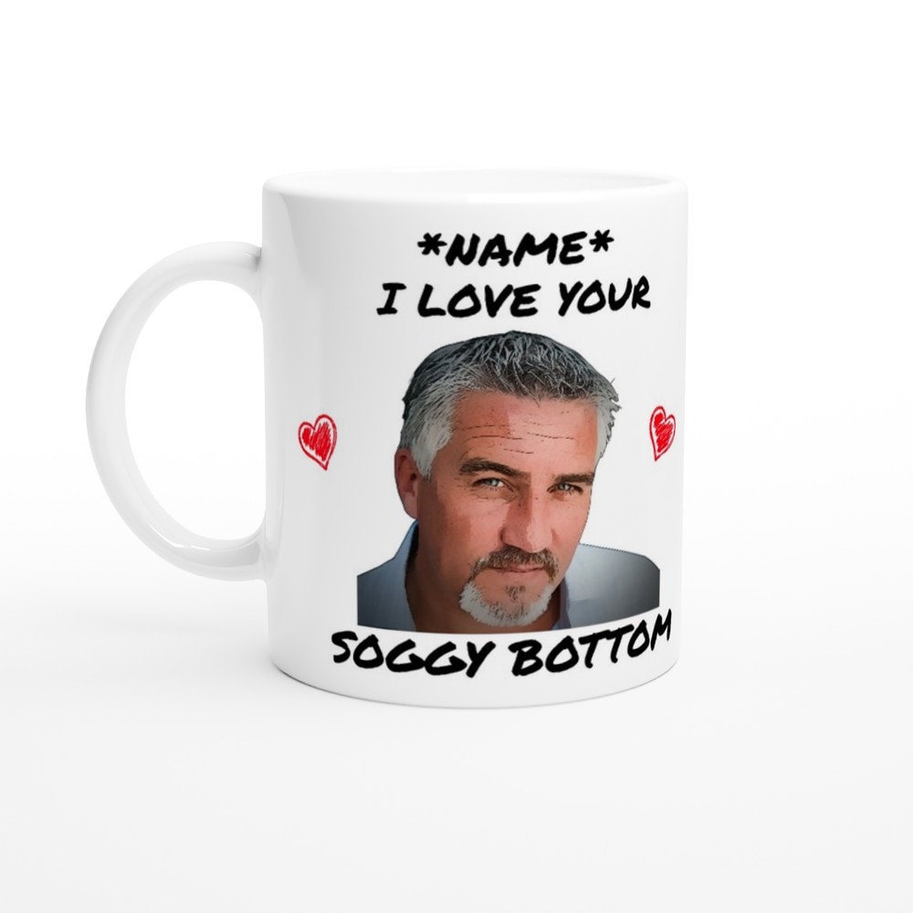PAUL HOLLYWOOD - Great British Bake off - tazza con fondo bagnato - regalo per fan! Programma TV - tazza per fan della cucina, personalizzabile/sottobicchieri ora disponibili! xx