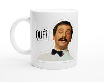 MANUEL- Fawlty Towers, iconic character mug QUE? Andrew Sachs, brilliant MANUEL, an unforgettable character. Perfect gift x