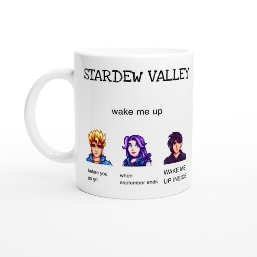 Wake Me Up When September Ends Traduction STARDEW VALLEY Mug de personnage amusant et parodique Sam - Etsy France