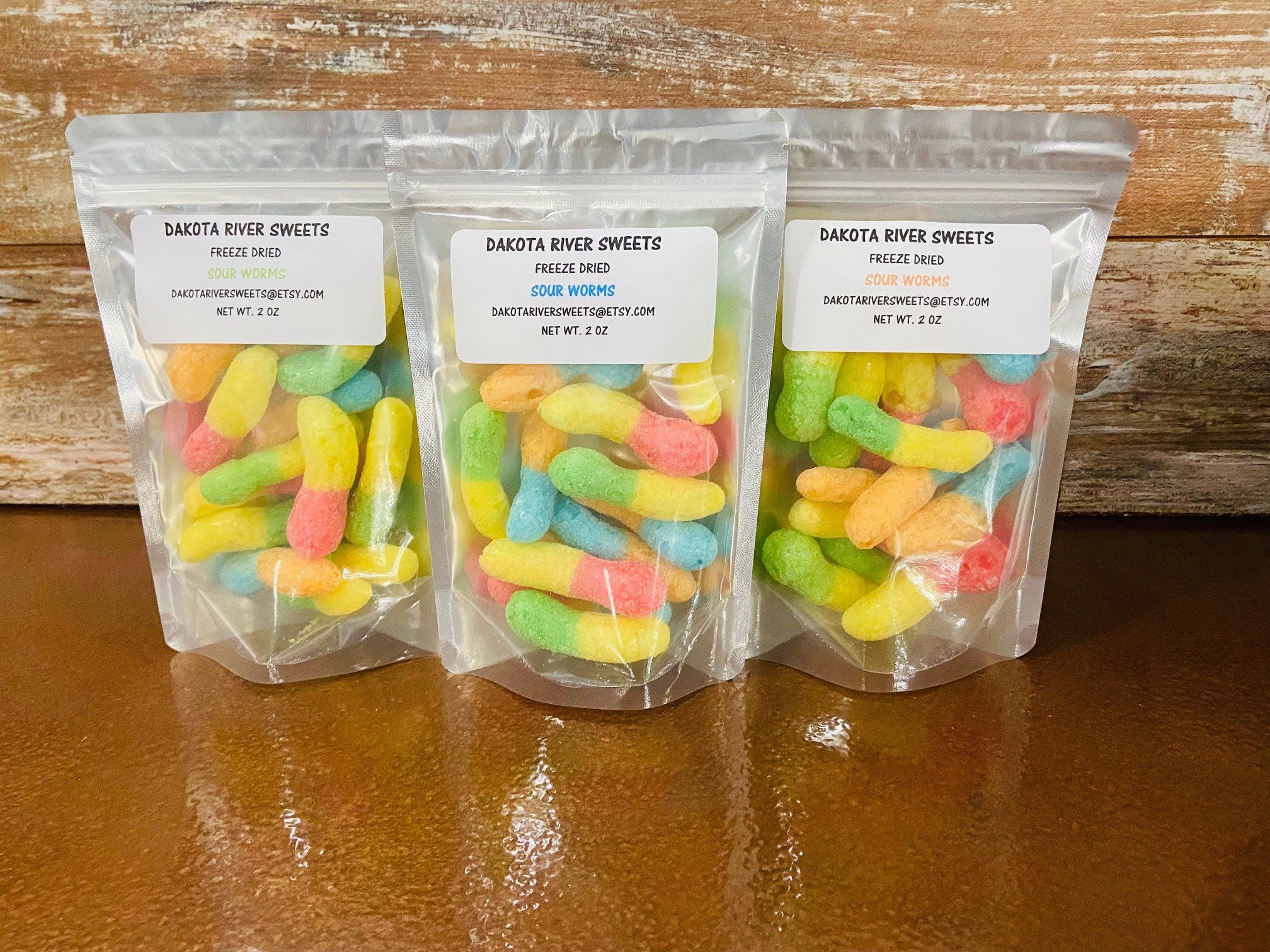 Freeze Dried Sour Gummy Worms Great for Birthdays - Etsy