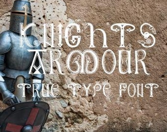 Knight Merlin Magic font Ornate TTF Procreate Font, Cricut Font, Windows Mac Compatible text style psychic art style