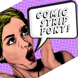 Comic Strip Font Bundle TTF Procreate Font, Cricut Font, Windows Mac Compatible text style, small cap