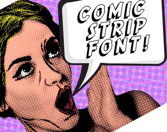 Comic Strip Font Bundle TTF Procreate Font, Cricut Font, Windows Mac Compatible text style, small cap