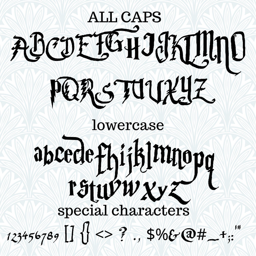 Wizard Font Parry Hotter Manage Mischief Potter and Windows Compatible ...