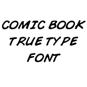 Police d'écriture manuscrite Manga de bande dessinée Police True Type (TTF) | uvres manuscrites sur Canva, Cricut, style marqueur Procreate