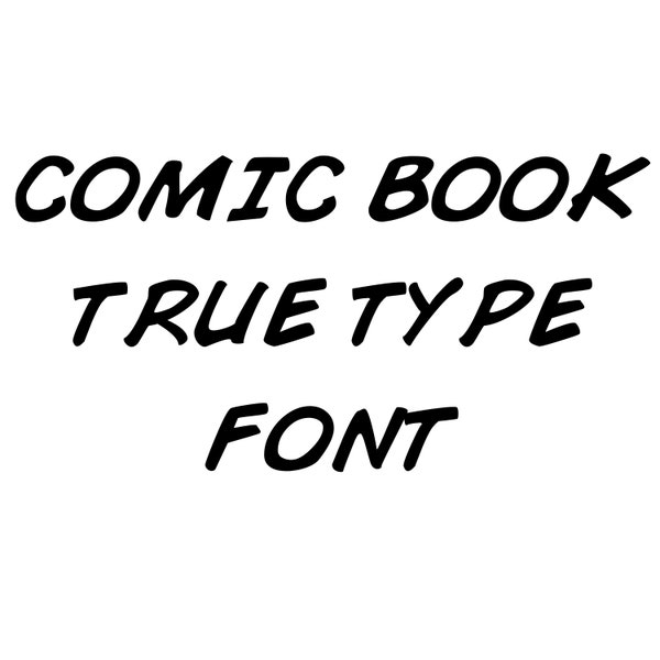 Comic Book Manga Handwriting Font TTF Procreate Font, Cricut Font, Windows Mac Compatible text style handwritten