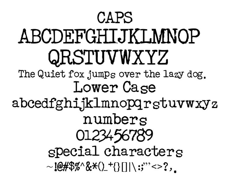 Old Typewriter Font TTF Easy to Read, Elite Element Type Printed True