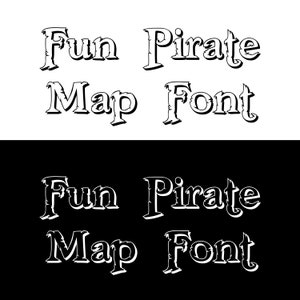 Police Pirate Treasure Map TTF Font Procreate Windows Canva Cricut et plus True Type Font