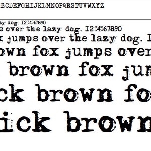 Fonte Old Messy Typewriter | A fonte True Type (TTF) funciona com Canva, Cricut, Procreate e mais Type writer