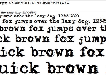 Old Messy Typewriter Font | True Type Font (TTF) works Canva, Cricut, Procreate and more Type writer
