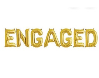 16” 'ENGAGEMENT' Gold foil Balloons/Engagement/ Gold/ Shaadi/wedding/ Wedding Decorations/ foil Balloons/ balloons/ ring ceremony