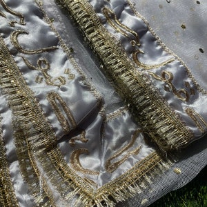 White Nikkah Dupatta, Qabool Hai, Bridal Dupatta, shaadi, Pakistani wedding, Muslim, traditional, Dulhan, gold embroidery