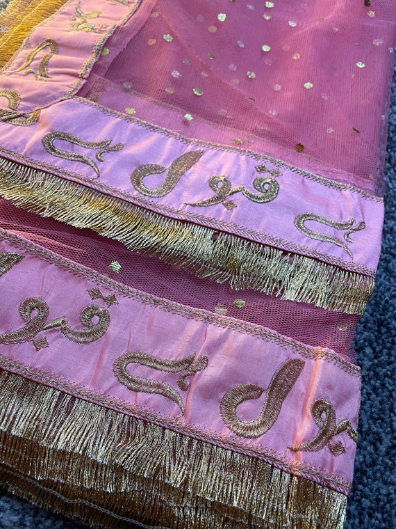 Pink Nikkah Dupatta, Qabool Hai, Bridal Dupatta, shaadi, Pakistani wedding, Muslim, traditional, Dulhan, gold embroidery