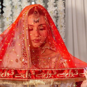 Nikkah Dupatta, Qabool Hai, Baba ki Rani and Nikkah Mubarak, Bridal Dupatta, Dulhan, Shaadi, 3 styles