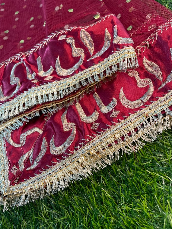 Groom's Premium Scarf/Duppatta For Wedding Fuctions & Barati ( Maroon) main image 0
