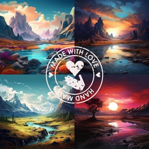Paisaje, impresión de arte digital, generado por IA