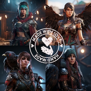 Morrigan, Morrigan goddess, video game character, Morrigan poster, created with AI