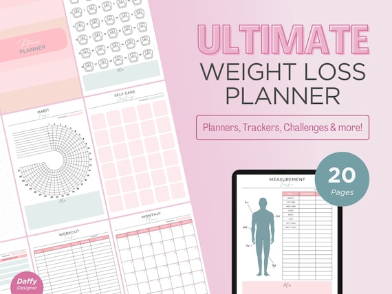 Custom Weight Loss Planner: Smart Goal and Fitness Journal