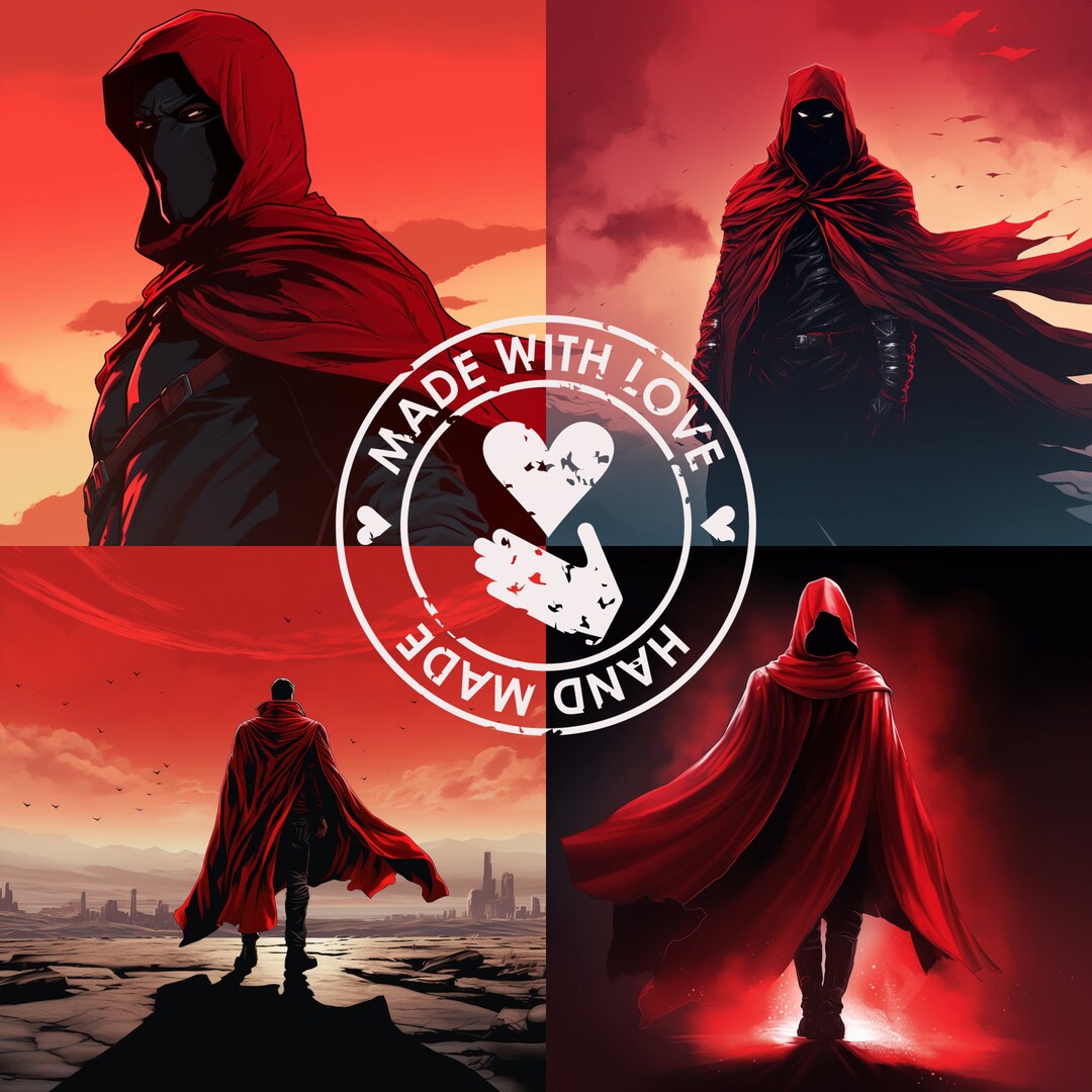 Caped Invincible Red Cape Comic: Mysterious Vigilante Hero - Etsy