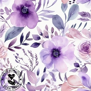 Aquarell Blumen nahtlose Muster, digitales Papier, wiederholendes Muster für Stoff, Geschenkpapier, Scrapbooking, Kartenherstellung