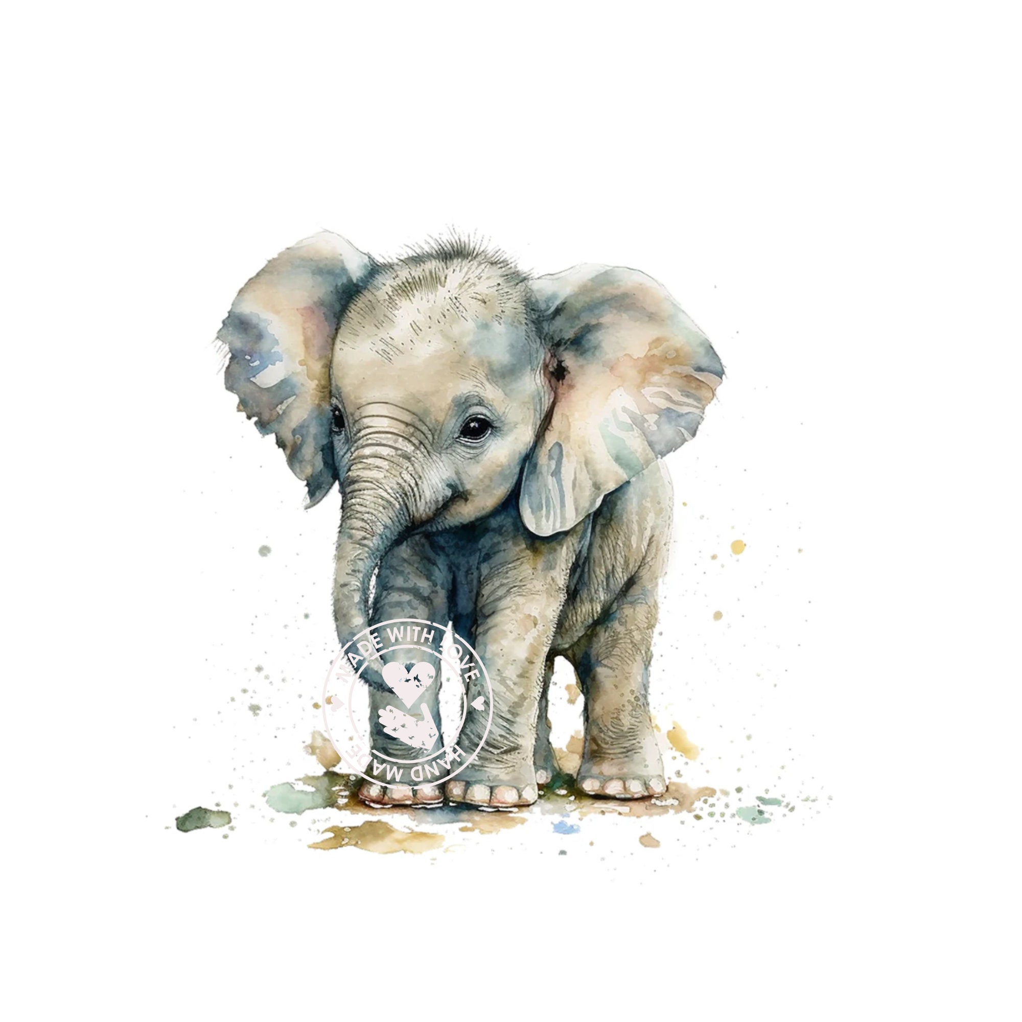 Safari Baby Animals Watercolor Clipart: Jungle Nursery Art (digital ...