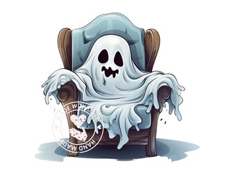 Halloween Geist Clipart PNG: Kommerzielle Nutzung Digital Craft (Digitaler Download)