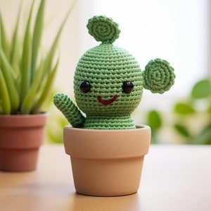 crochet cactus design I cactus pillow no sew pattern I small cactus I crochet plant