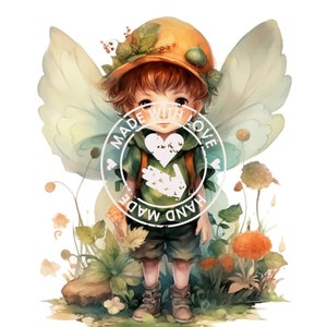 Fairy Boys Aquarell Clipart Art Set, Tooth Fairy Boy PNG Sublimation Design Bundle, digitaler Download, Sublimation png, png, Sublimation