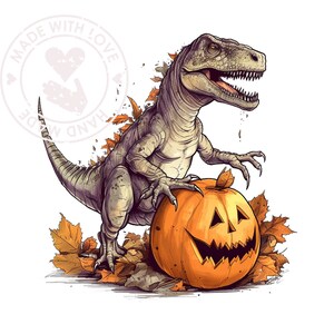 Halloween Clipart, JPGs, Halloween Trex Clipart, gespenstische Cliparts, kommerzielle Nutzung, digitaler Download, Kartenherstellung, Clip Art, digitales Handwerk