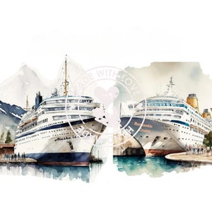 Watercolor Cruise Ship PNG, Cruise Ship sublimation, Cruise Sublimation, Cruise PNG, Commercial use,Digital Download,Watercolor Clipart