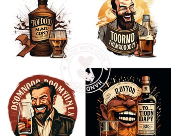 Citazione divertente sul whisky SVG: design umoristico sul bere (download digitale)