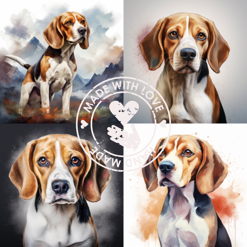 Beagle Clipart - 10 High Quality Jpgs - Digital Download - Card Making ...