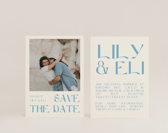 Bespoke Save the Date Card: Minimalist Modern Design (Digital Download)