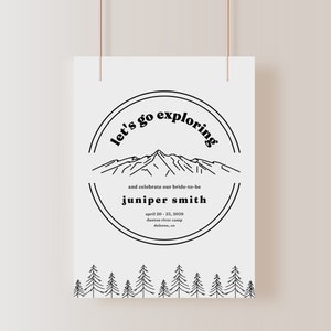WILLOW Mountain Bachelorette Welcome Sign | Bachelorette Party Welcome Sign | Camp Bachelorette Sign | Digital Download | Canva Template