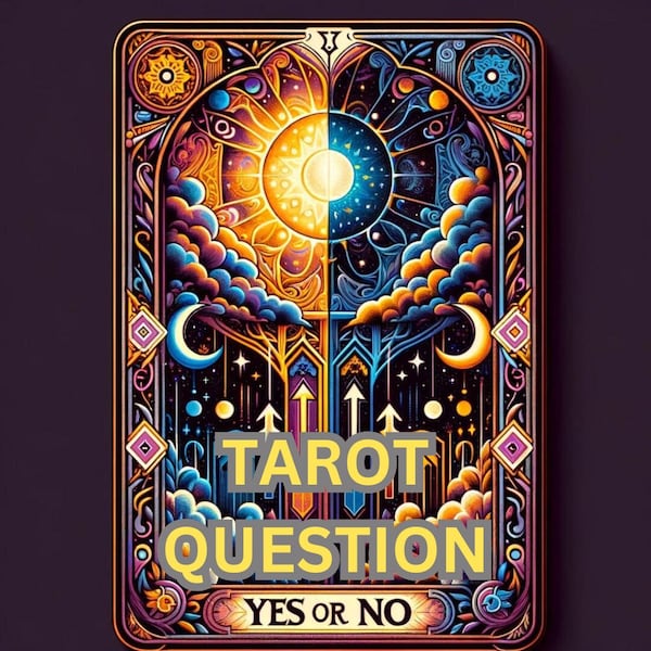 YES or NO Tarot Reading Card - Instant Answer Tarot Deck for Guidance & Decision Making - Mystical Divination Card