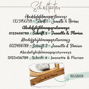 Hochzeitsgeschenk mit Gravur personalisiert Holz Herz Silberhochzeit Geschenk Jahrestag Geldgeschenk zur Hochzeit Bild 5