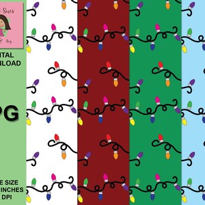 Christmas lights digital paper pack background, sublimation designs download, printable jpg files, tumbler design