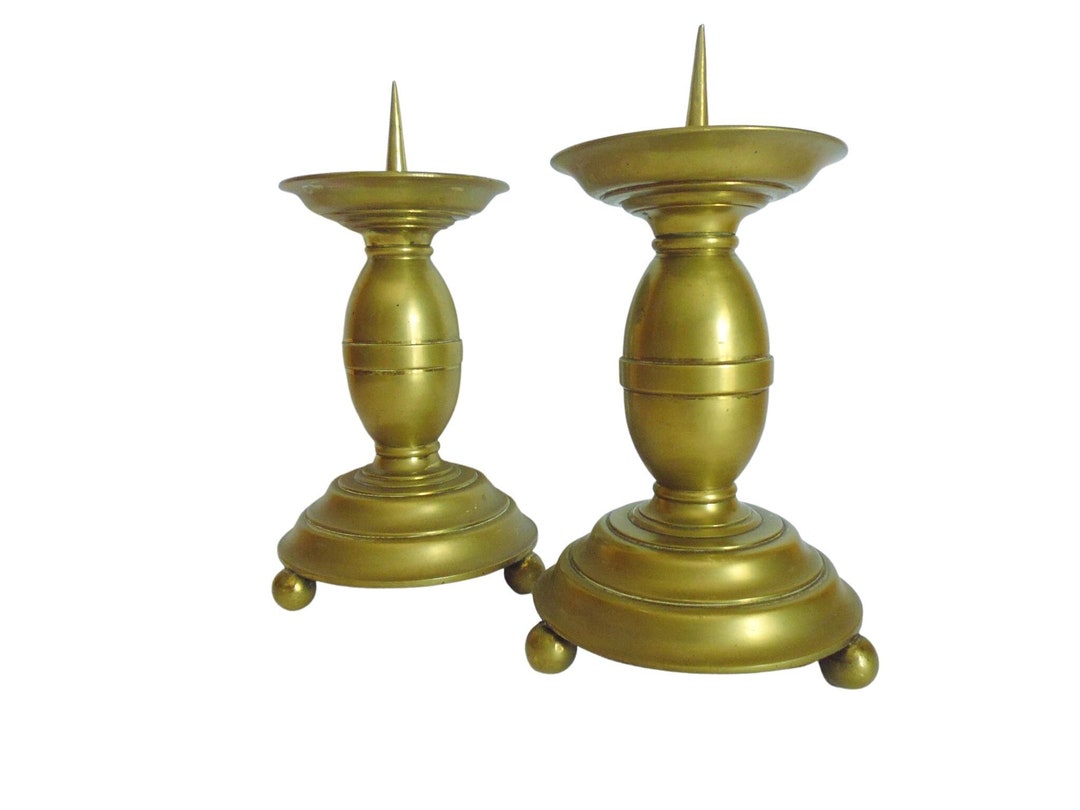 2 Loving Church Candlesticks From the Late 1800s. antique Etsy
