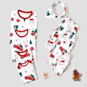 Fête colorée| Ensembles de pyjama imprimés thématiques| Pyjama de Noël assorti